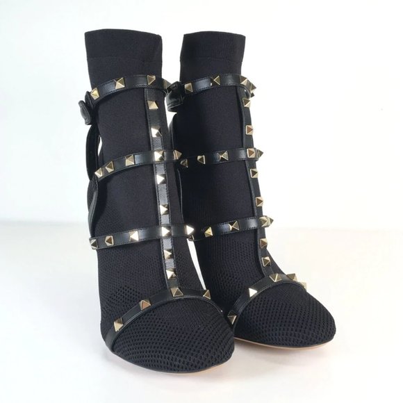 Valentino Rockstud Tronchetto Boots - Picture 4 of 5